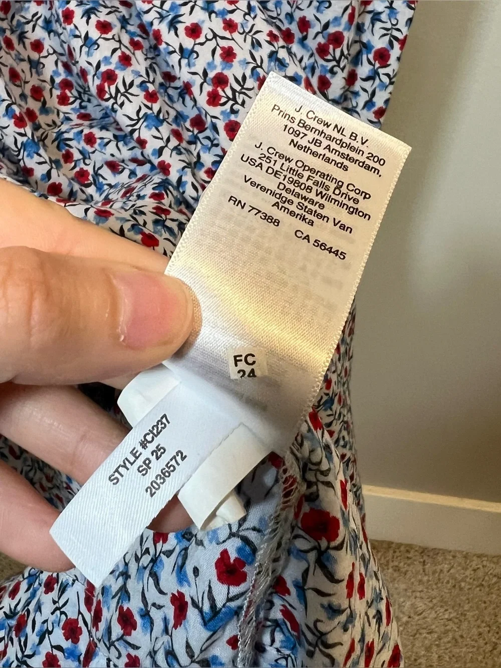 J. Crew Cotton Voile Empire Waist Maxi Dress Poppy Floral Print Sundress M NWT - Picture 13 of 13